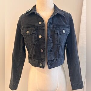 H&M Crop Black Denim Jacket NWT